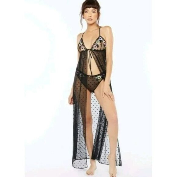 Sz 3X (20-22) Savage X Fenty Free Spirit Floral Embroidered Night Slip Rihanna - Picture 6 of 7